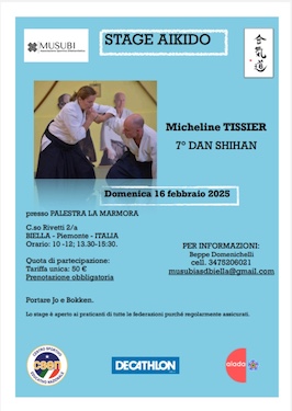 Stage Aikido Micheline Tissier Shihan - Biella 16 Febbraio 2025